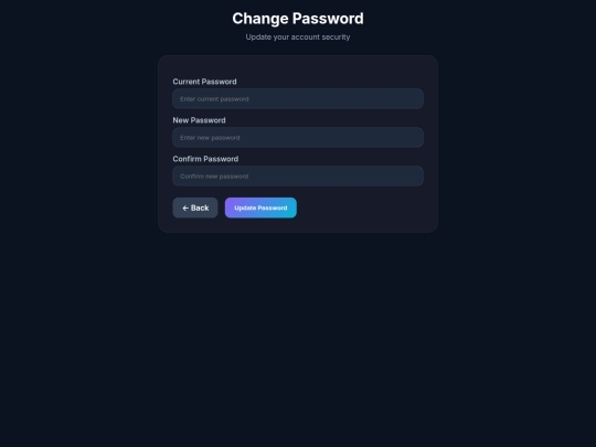 project/change-password screenshot