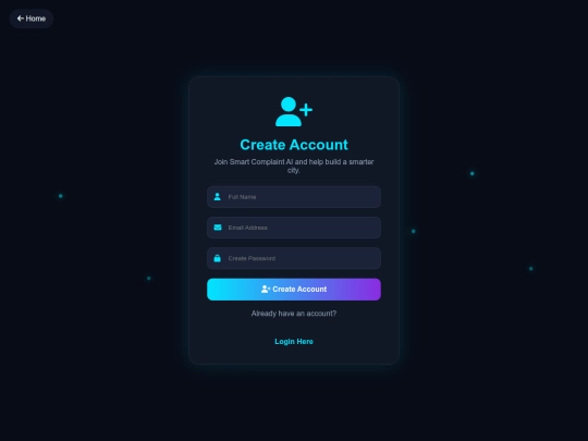 smart complaint AI/signup screenshot