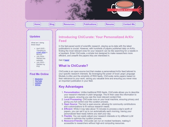 blogs/ChiCurate screenshot