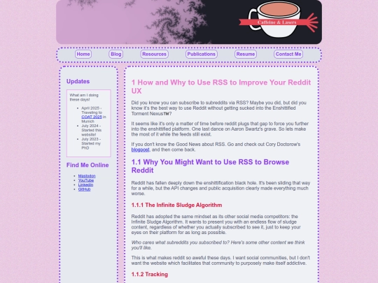 blogs/RSSforReddit screenshot