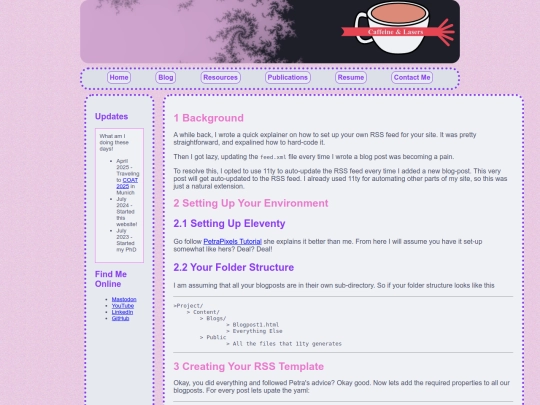 blogs/automatingYourRSS screenshot