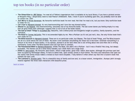 toptenbooks screenshot