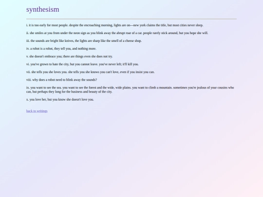 writings/prose/synthesism screenshot