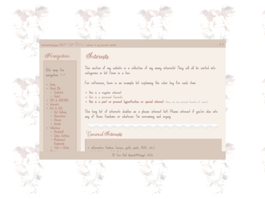 interests screenshot