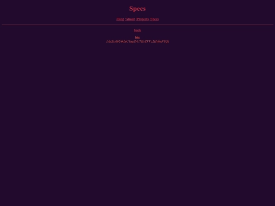 specs screenshot