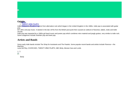 MusicGenreWebsite screenshot