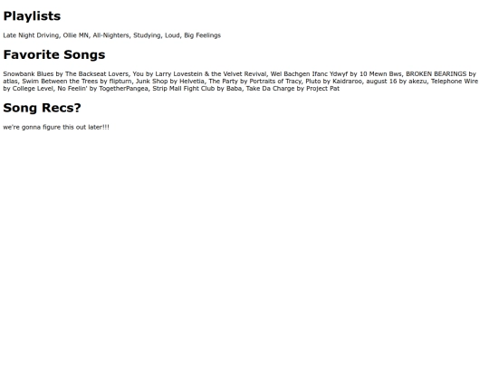 Music screenshot