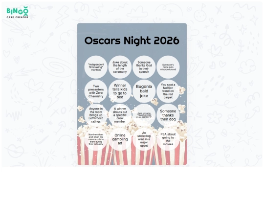 oscars2026bingo screenshot