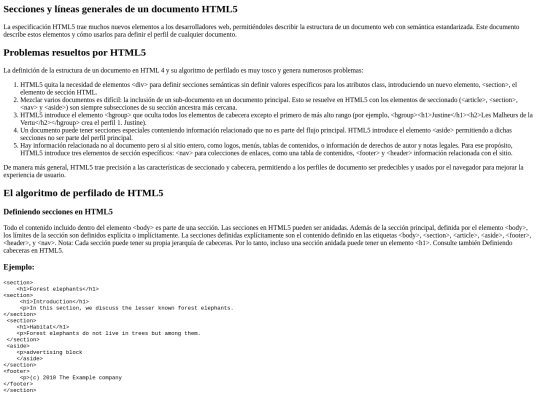secciones screenshot