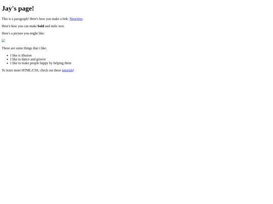 Jayspage screenshot