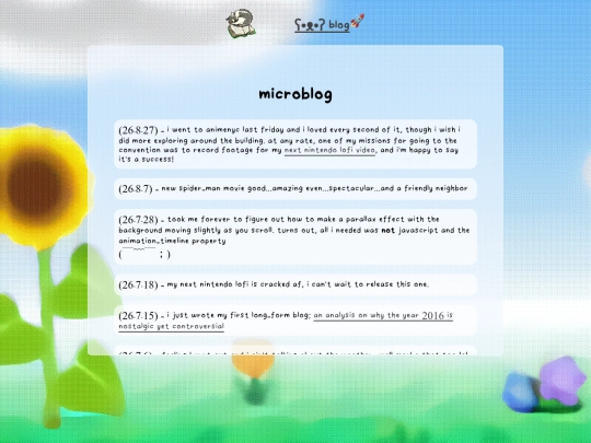 Microblog screenshot