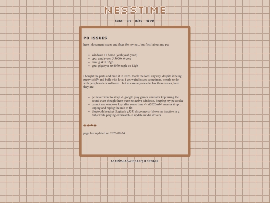 misc/pcissues screenshot