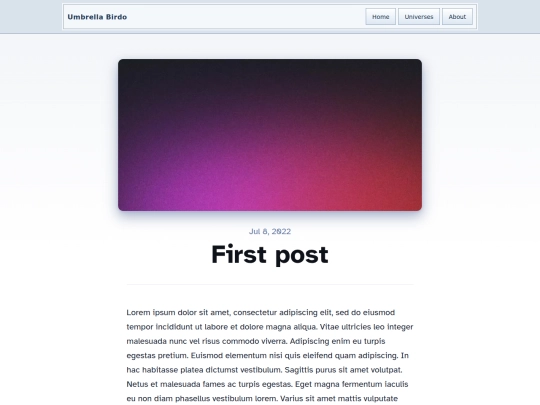 blog/first-post screenshot