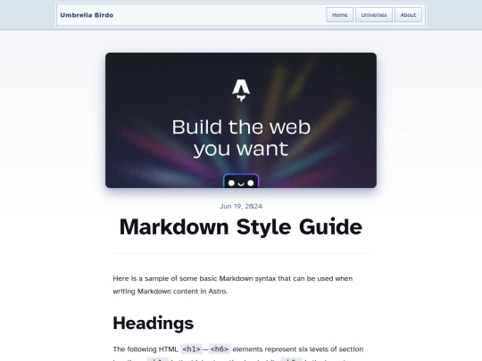 blog/markdown-style-guide screenshot
