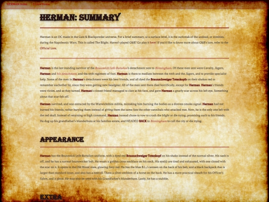 characters/herman/summary screenshot