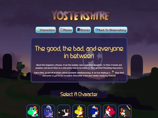 yostershire/characters screenshot