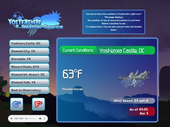 yostershire/weather screenshot