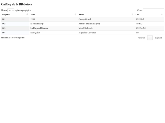 CDU/biblio screenshot