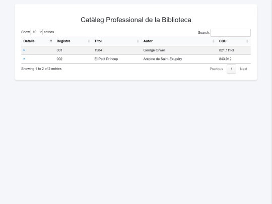 CDU/biblio3 screenshot