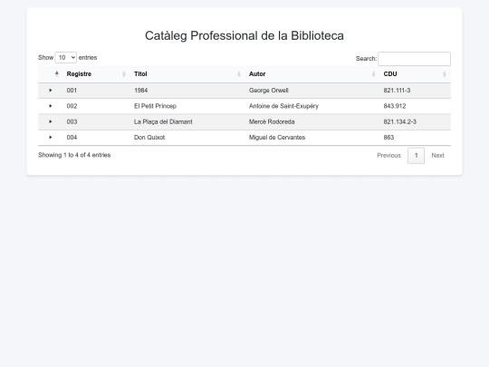 CDU/biblio4 screenshot