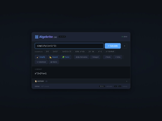 calculadora/algebrite/index4 screenshot