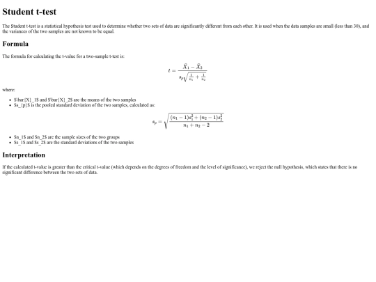 table/ttest screenshot