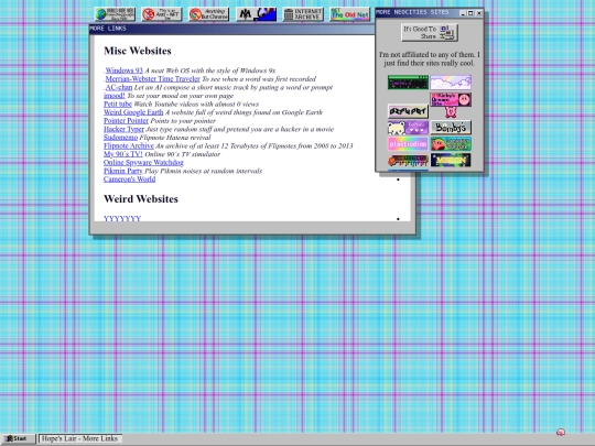 links screenshot
