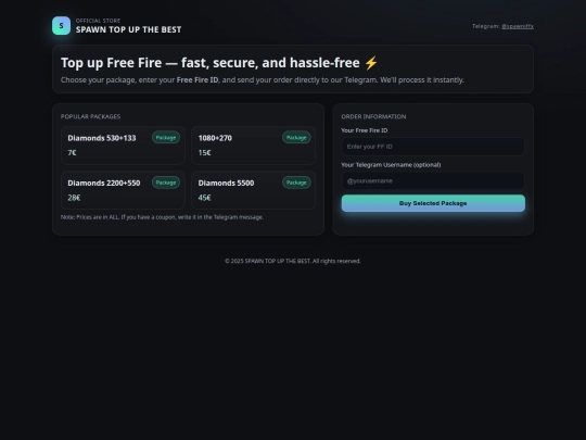 spawntopup screenshot