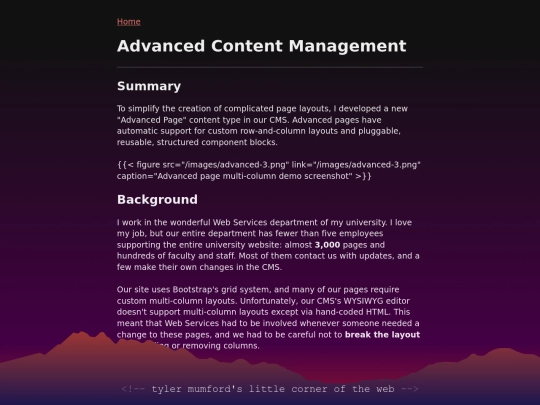 project/advanced-content screenshot
