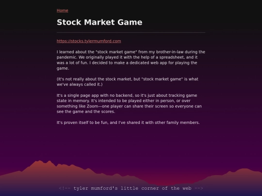 project/stock-market-game screenshot