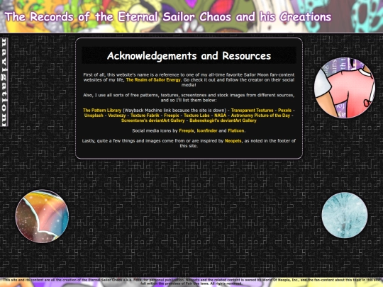 acknowledgements screenshot