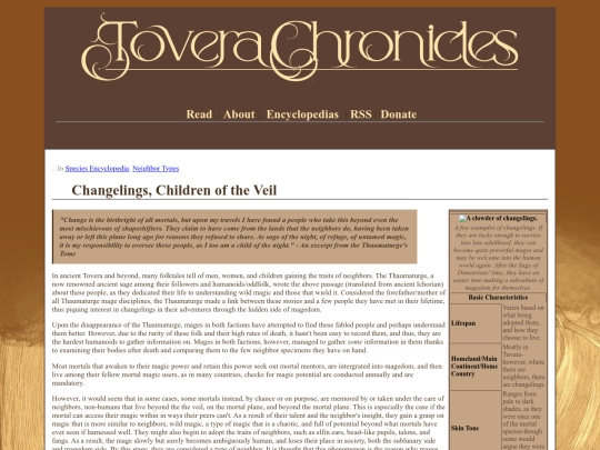 Encyclopedia Entries/Changelings screenshot