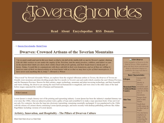 Encyclopedia Entries/Dwarves screenshot