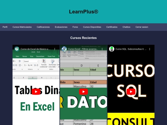 Retos/LearnPlus/Index screenshot