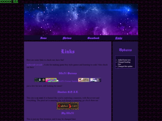 Links screenshot