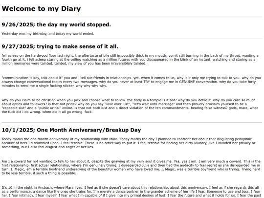 diary screenshot