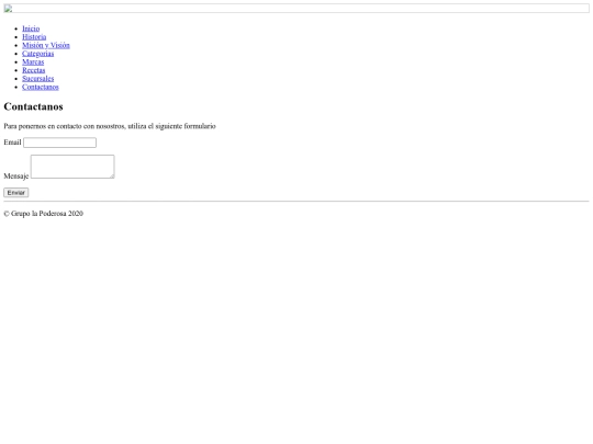 aplicarestilos/TiendaLaPoderosaWebSite-main/TiendaLaPoderosa/contactanos screenshot