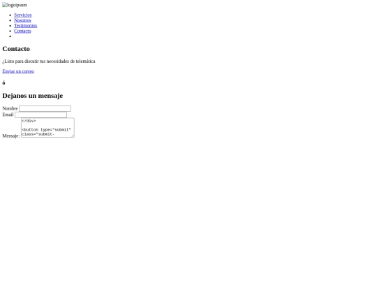 pagina/contacto screenshot