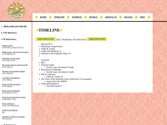 lathander/timeline screenshot