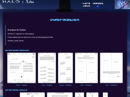 information screenshot