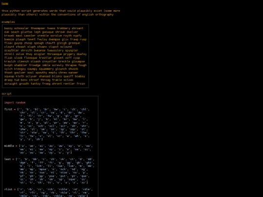 ox/wordgen screenshot