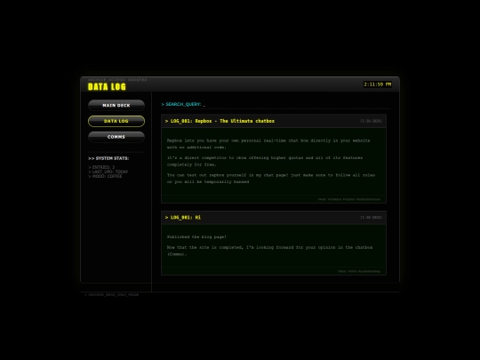 blog screenshot