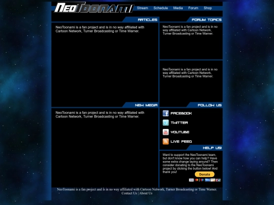 neotoonami/site screenshot
