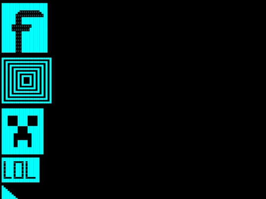 asciilection/asciimine screenshot