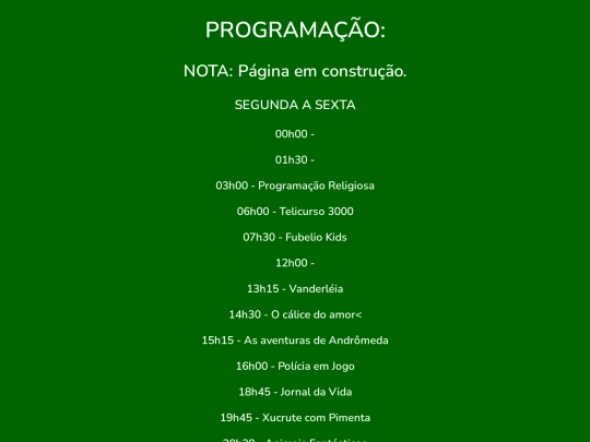 fubeliotv/prugramacao2 screenshot