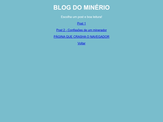 minerio/blog screenshot