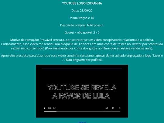 videosbanidos/logoestranha screenshot