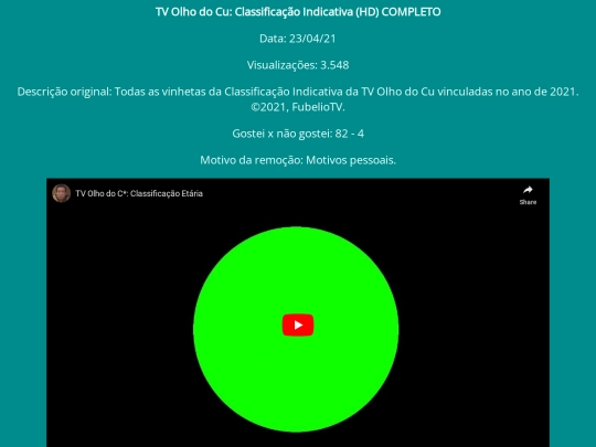 videosbanidos/olhodocuclassificacao screenshot