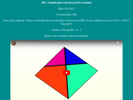 videosbanidos/rbcclassificacao screenshot