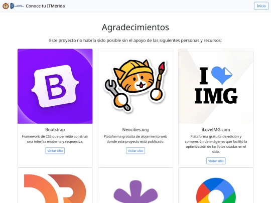 paginas/agradecimientos screenshot